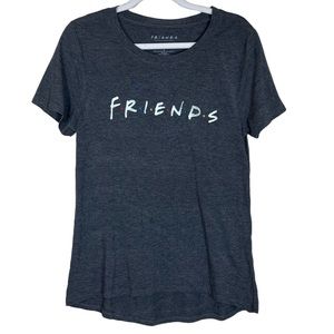 Friends XL Short Sleeve Scoop Neck Gray Shirt